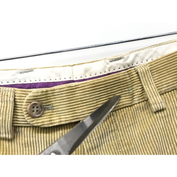 Hiltl Corduroy Pants Mens Size 34/38 Carmel Brown Cord Trouser Classic Fit - Picture 4 of 10
